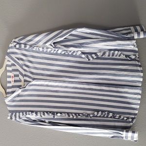 Mazik Striped Ruffle Blouse